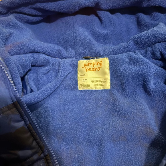 Jumping Beans Blue and Black Camo Puffer Jacket - Picture 3 of 3